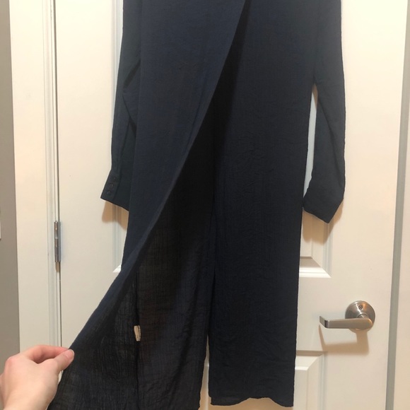 Zara Woman Button Down Split Back Maxi Shirt - Picture 7 of 8